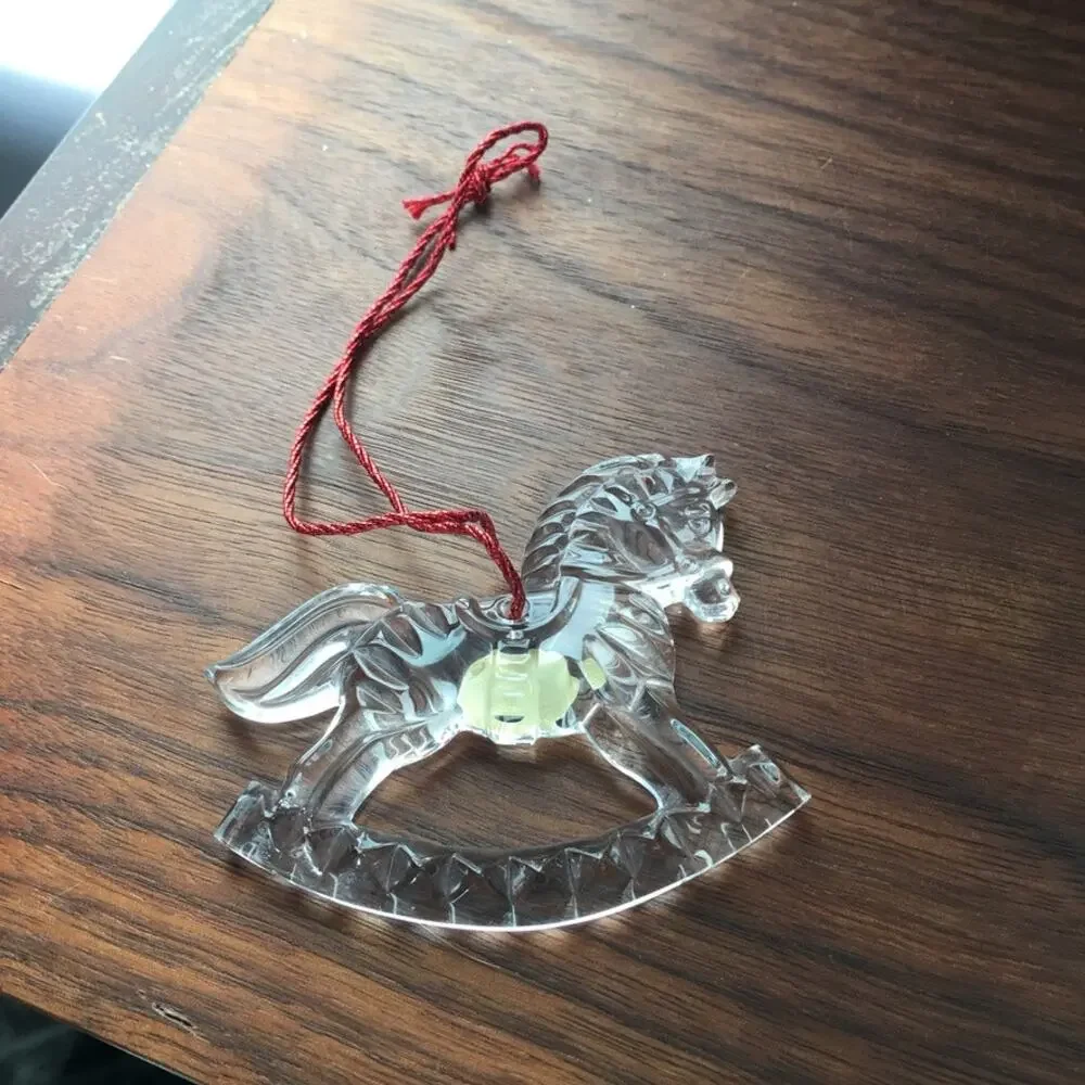 VTG Gorham Crystal Rocking Horse ornament - Vintage, West Germany